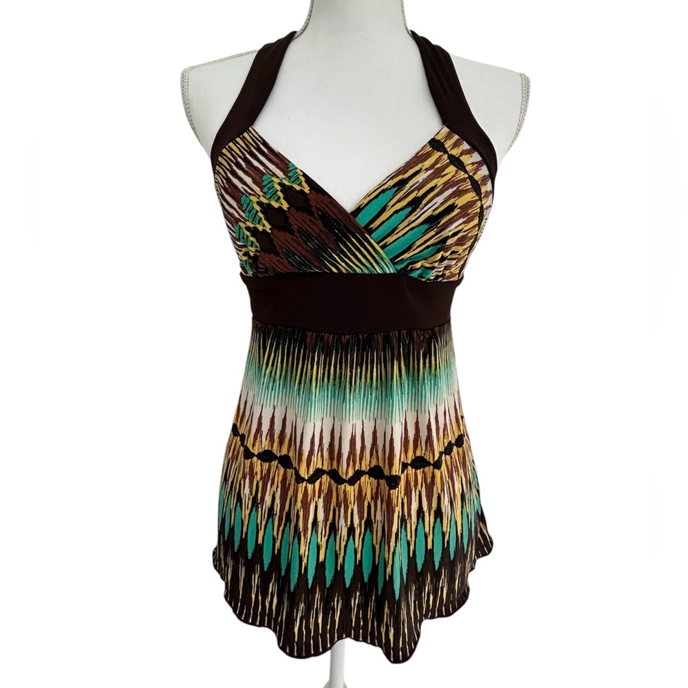 IZ Byer Vintage Y2K V-Neck Halter Tie Back Top Tank Barbie Size: Small